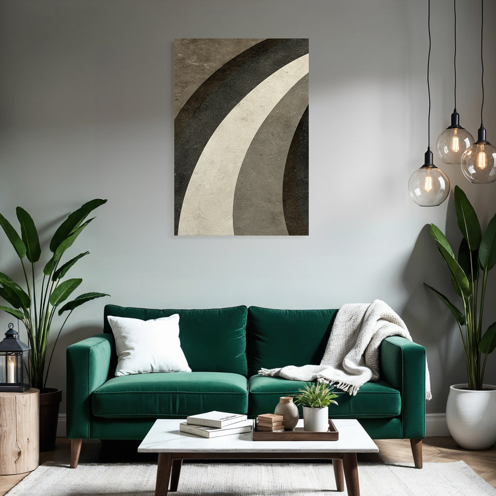 Abstraktes Design Gebogene Linien Grau Und Weiss Vintage Texture