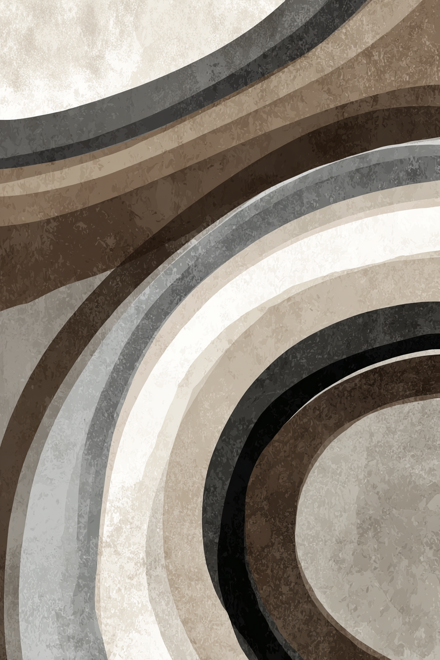 Abstraktes Design Gebogene Linien Neutrale Farben Texturiert | Modern Basic | Einrichtungsstile