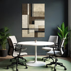 Abstraktes Design Geometrische Formen Braun Beige Grau