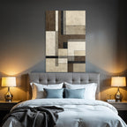 Abstraktes Design Geometrische Formen Braun Beige Grau