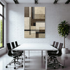 Abstraktes Design Geometrische Formen Braun Beige Grau