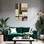 Abstraktes Design Geometrische Formen Braun Beige Grau