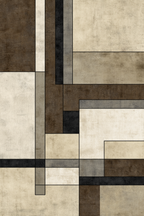 Abstraktes Design Geometrische Formen Braun Beige Grau | Modern Basic | Einrichtungsstile