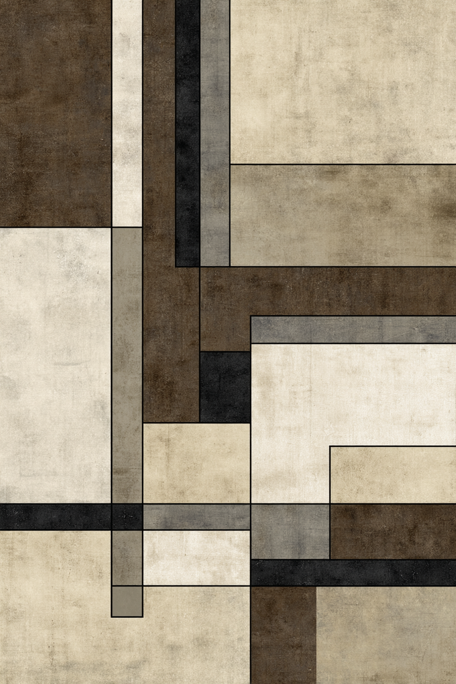 Abstraktes Design Geometrische Formen Braun Beige Grau | Modern Basic | Einrichtungsstile