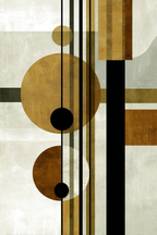 Abstraktes Design Geometrische Formen Braun Schwarz Beige | Modern Basic | Einrichtungsstile