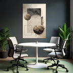 Abstraktes Design Geometrische Formen Erde Toene Minimalismus