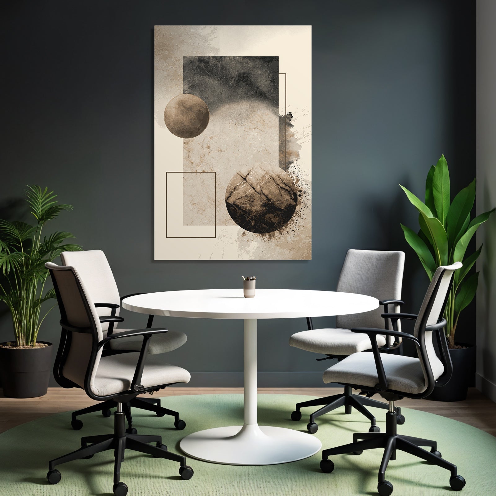 Abstraktes Design Geometrische Formen Erde Toene Minimalismus