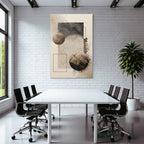 Abstraktes Design Geometrische Formen Erde Toene Minimalismus