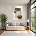 Abstraktes Design Geometrische Formen Erde Toene Minimalismus