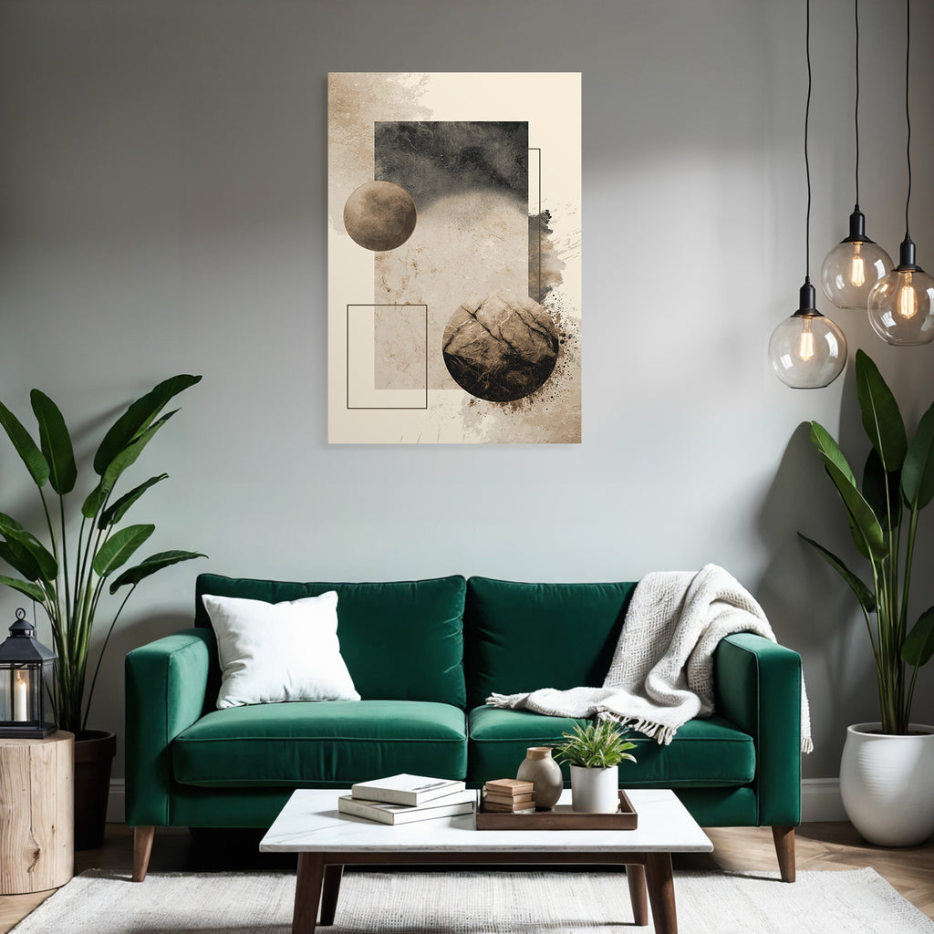 Abstraktes Design Geometrische Formen Erde Toene Minimalismus