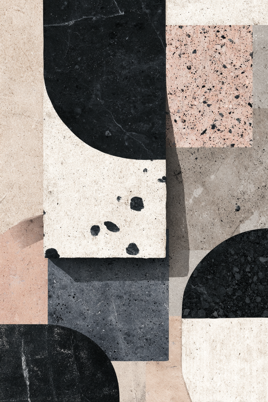 Abstraktes Design Geometrische Formen Farben Black Beige Rosa Grau | Modern Basic | Einrichtungsstile