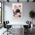 Abstract Design Circles Bruce Strokes Black Bronze Pink