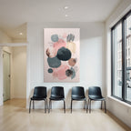 Abstract Design Circles Bruce Strokes Black Bronze Pink