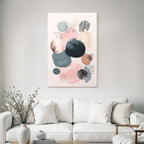 Abstract Design Circles Bruce Strokes Black Bronze Pink