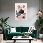 Abstract Design Circles Bruce Strokes Black Bronze Pink