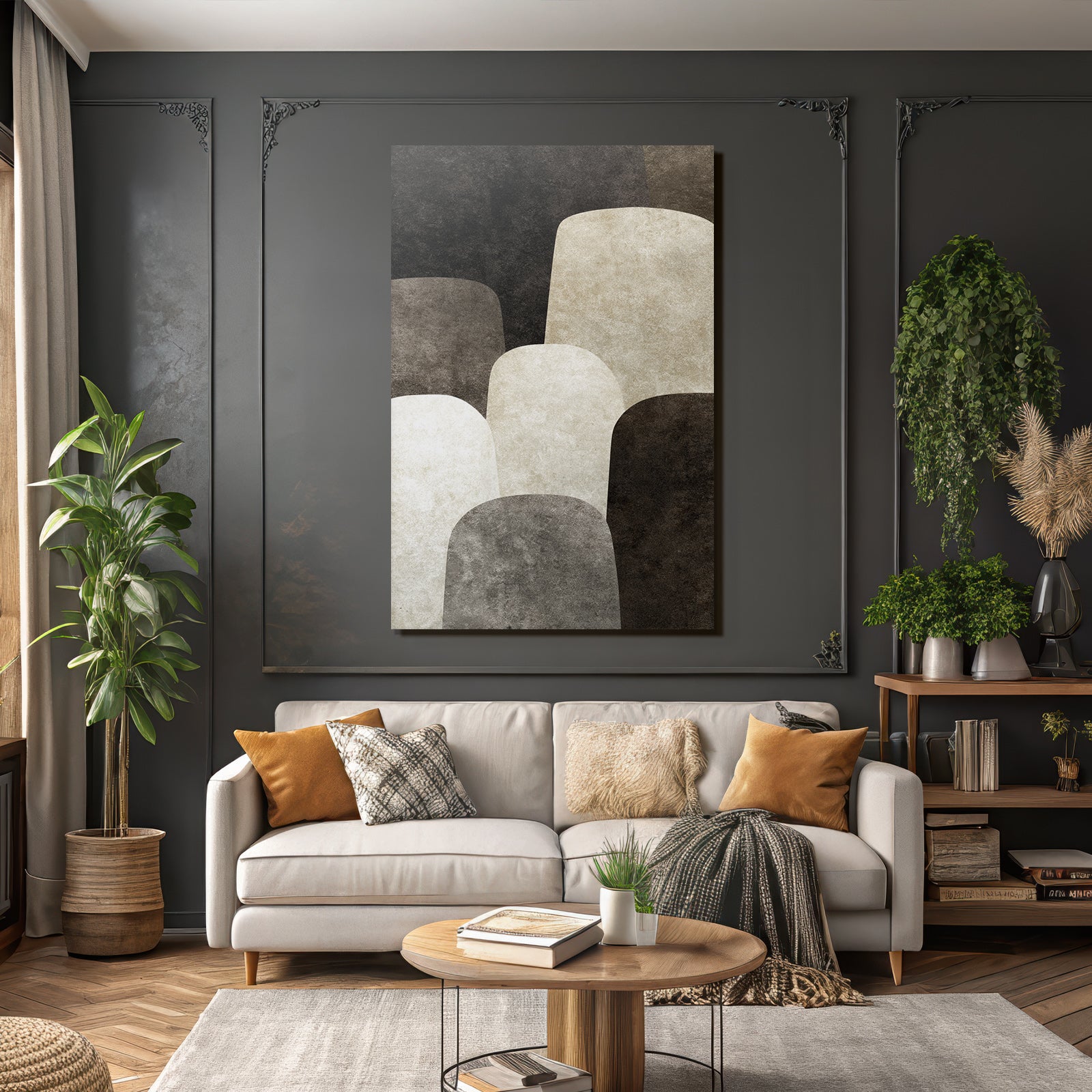 Abstract design Neutral colors Modern decor