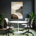 Abstraktes Design Ueberlappende Kreise Beige Braun Schwarz