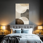 Abstraktes Design Ueberlappende Kreise Beige Braun Schwarz