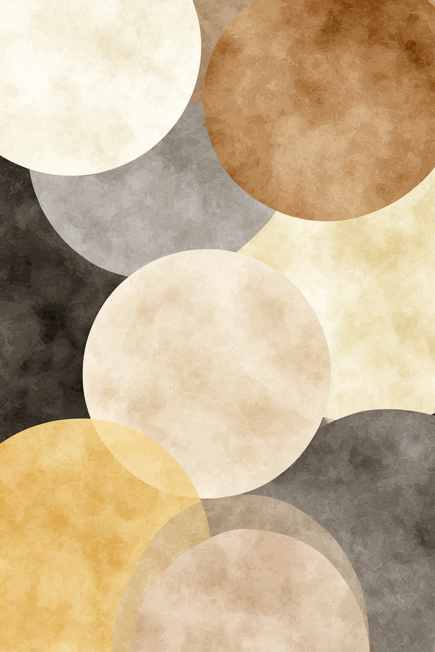 Abstraktes Design Ueberlappende Kreise Erde Toene | Modern Basic | Einrichtungsstile