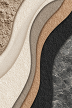 Abstraktes Design Welliges Muster Beige Braun Schwarz Texturiert | Modern Basic | Einrichtungsstile