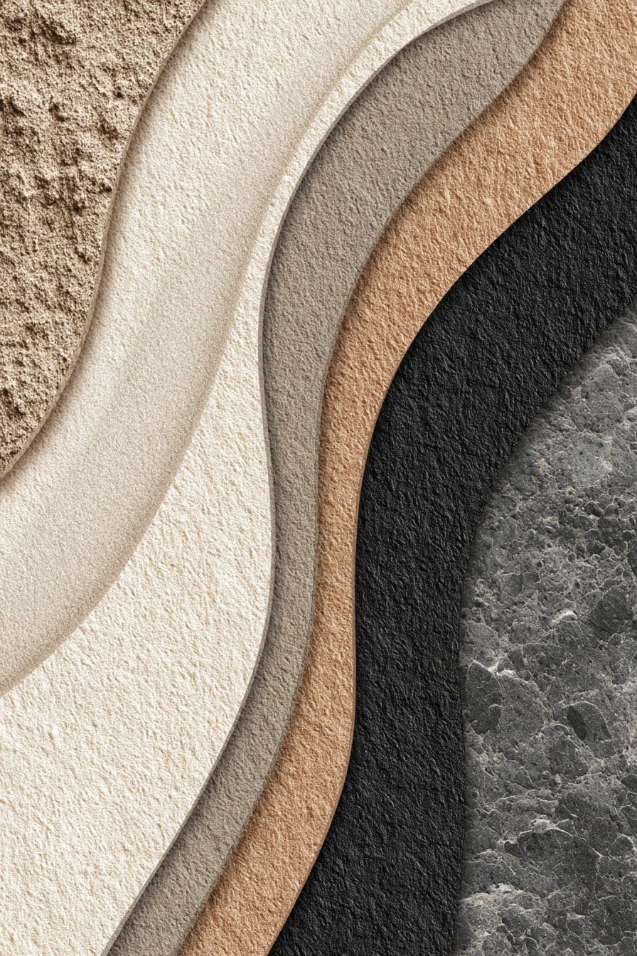 Abstraktes Design Welliges Muster Beige Braun Schwarz Texturiert | Modern Basic | Einrichtungsstile