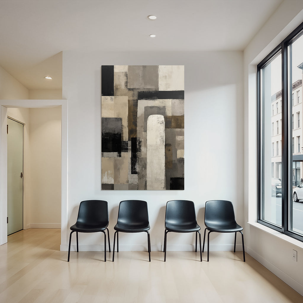 Abstraktes Gemaelde Geometrische Formen Moderne Minimalismus