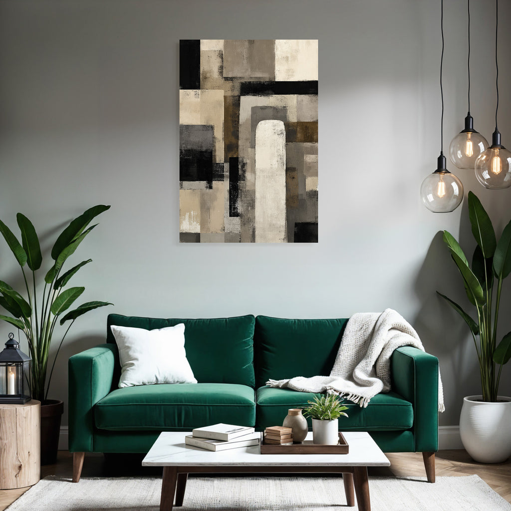 Abstraktes Gemaelde Geometrische Formen Moderne Minimalismus