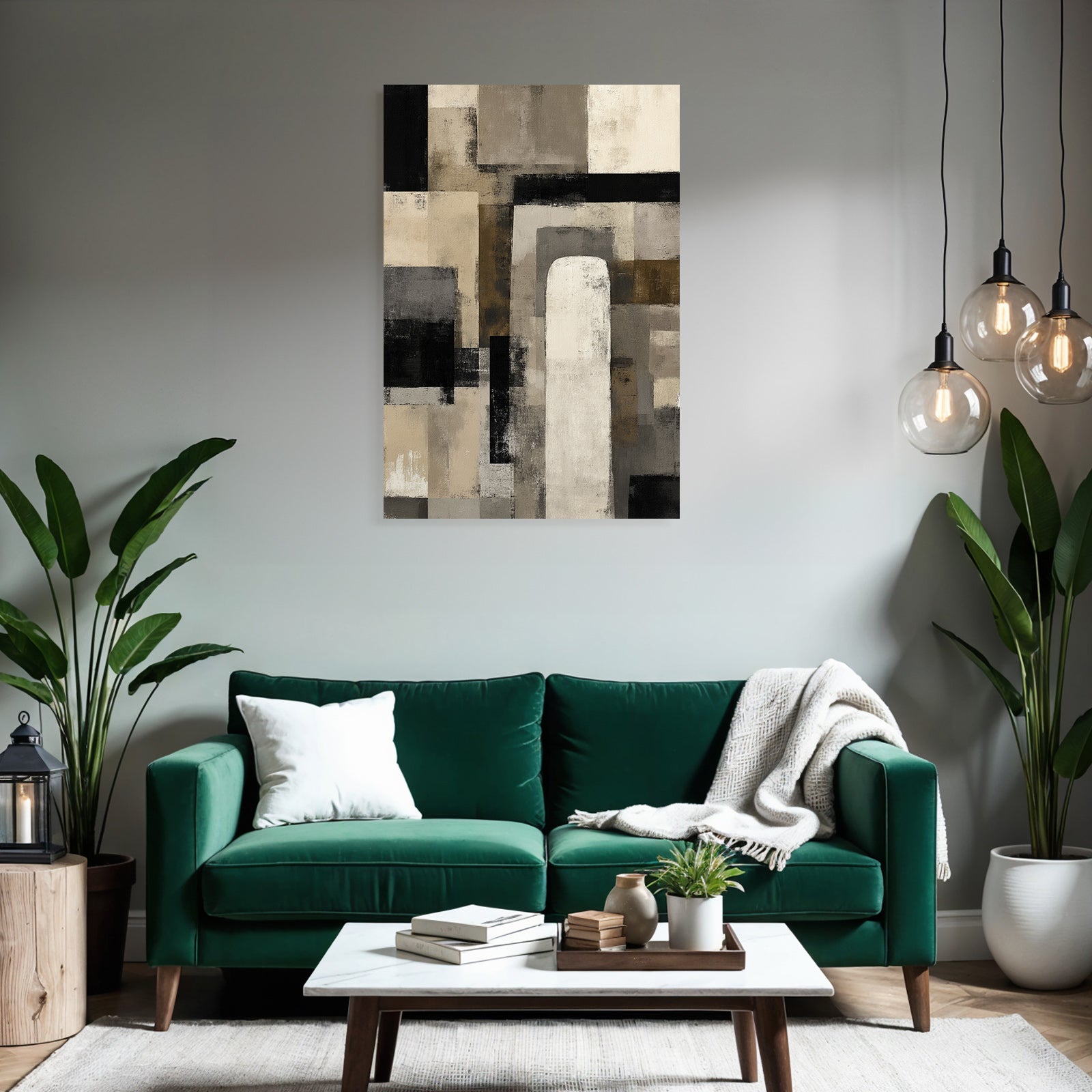 Abstraktes Gemaelde Geometrische Formen Moderne Minimalismus