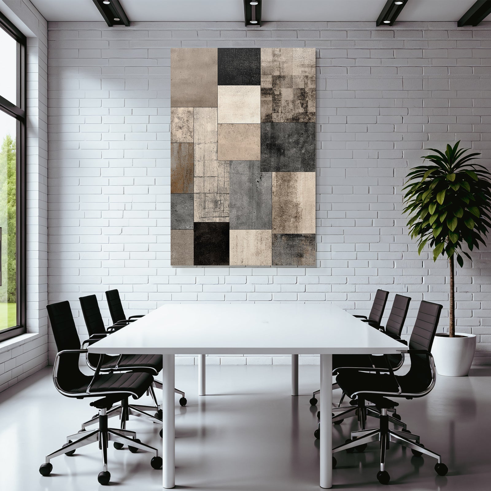 Beige Grau Black Texturierte Fliesen Kollage