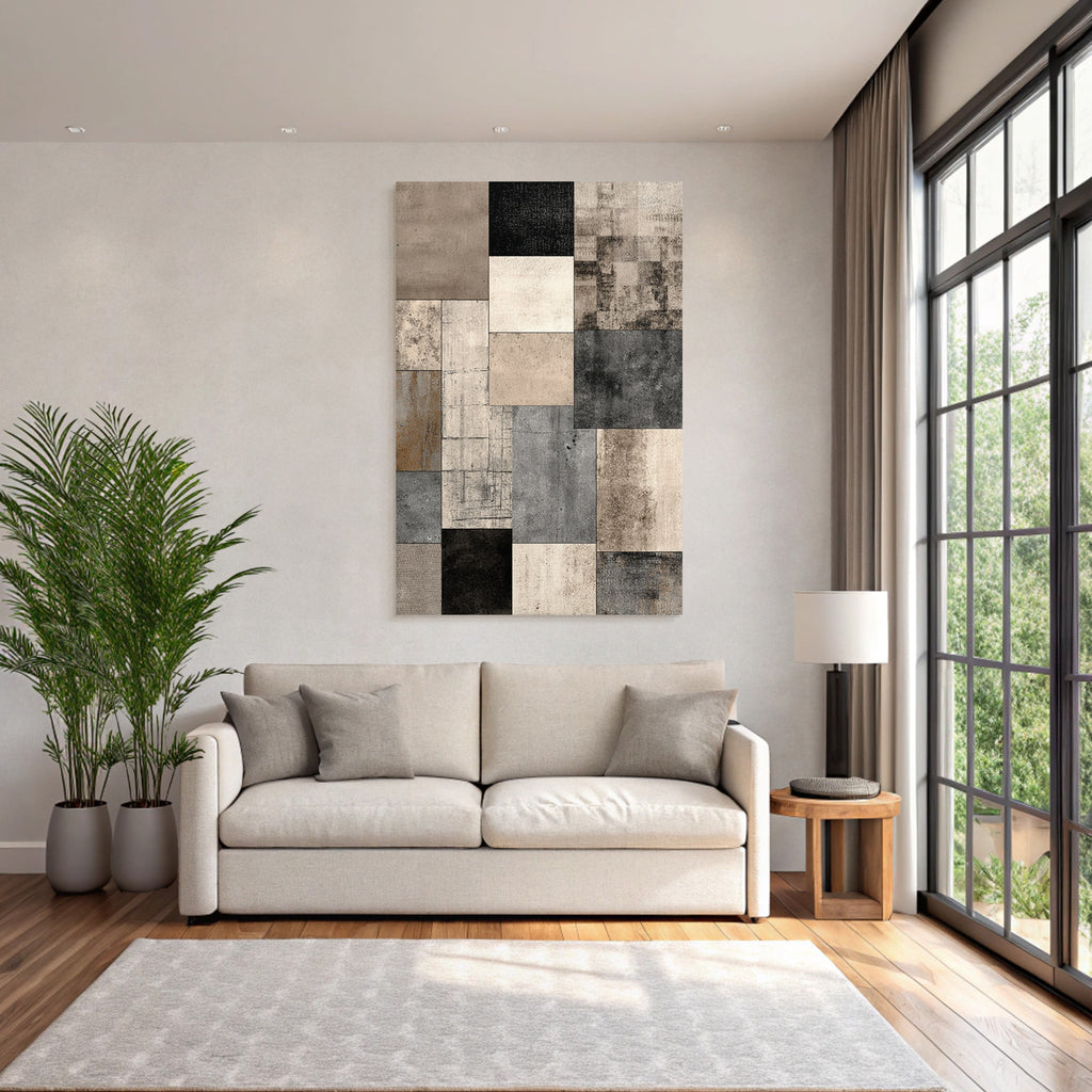 Beige Grau Black Texturierte Fliesen Kollage