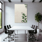 Botanischer Hintergrund Gruene Blatter Beige Creme Farbton