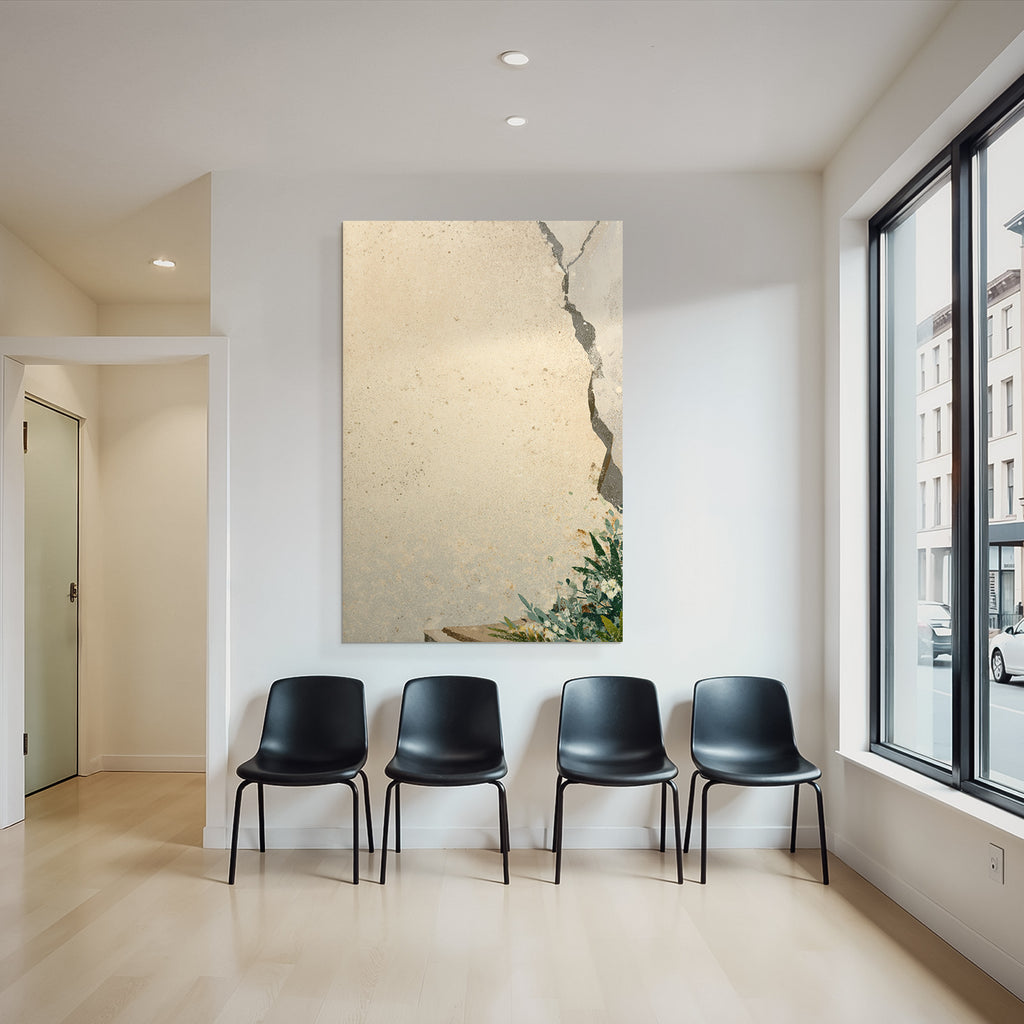 Gealterte Wand Mit Pflanzen Hintergrund Vintage Aesthetik