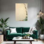 Gealterte Wand Mit Pflanzen Hintergrund Vintage Aesthetik