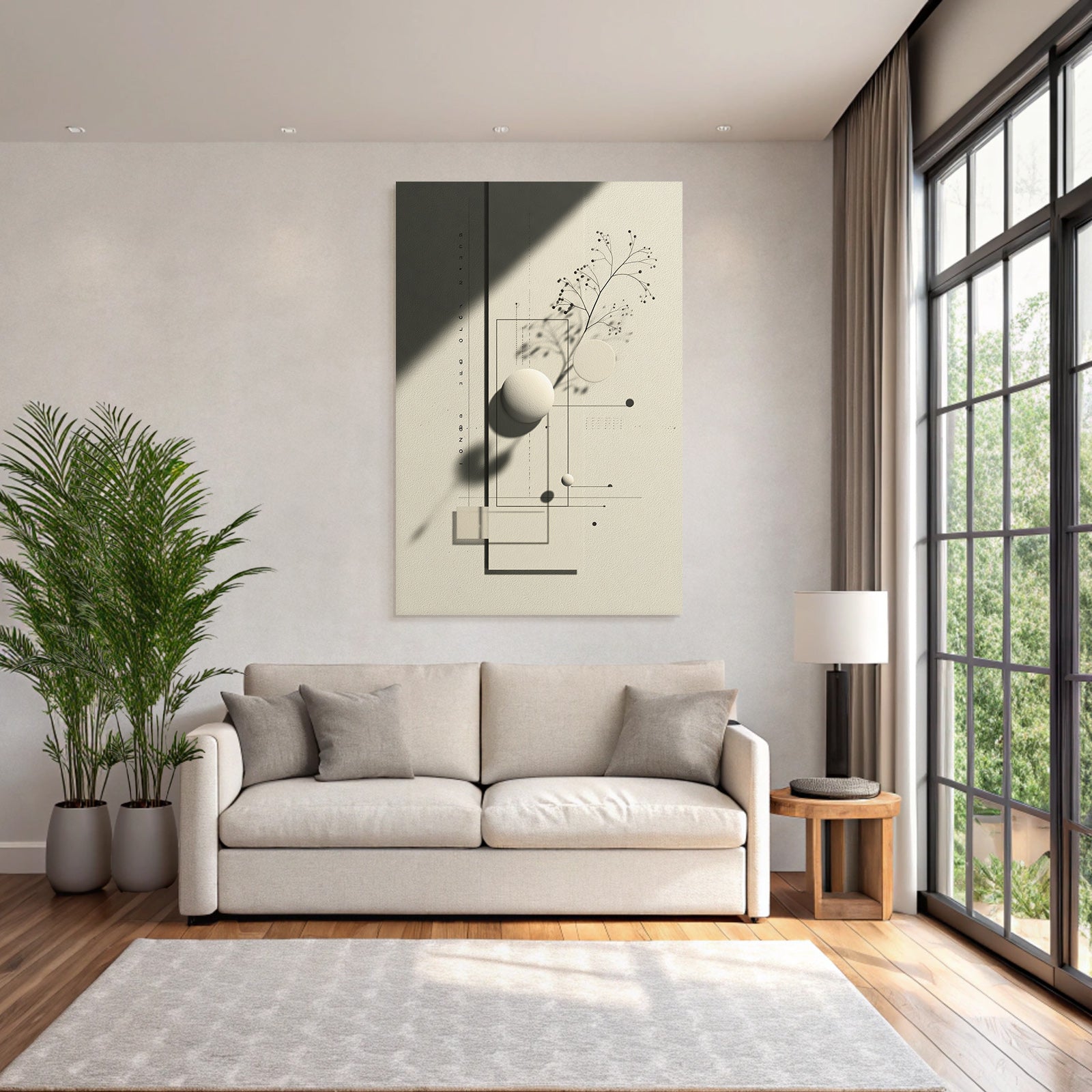 Geometric Abstraction With Botanical Element