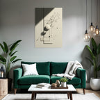 Geometrische Abstraktion Mit Botanischem Element