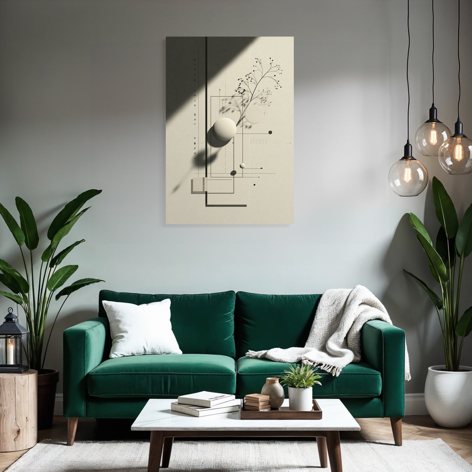 Geometric Abstraction With Botanical Element