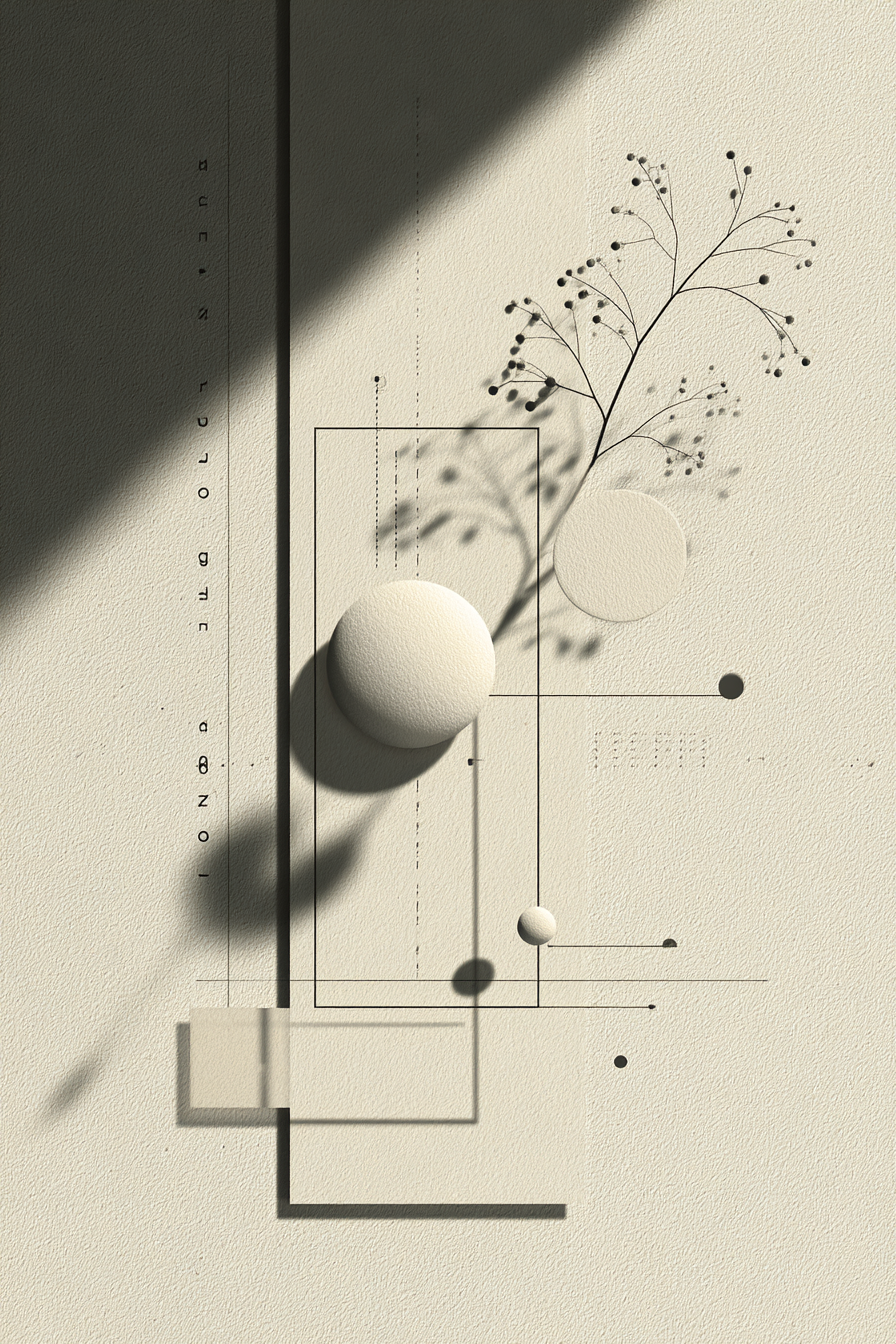 Geometrische Abstraktion Mit Botanischem Element | Modern Basic | Einrichtungsstile