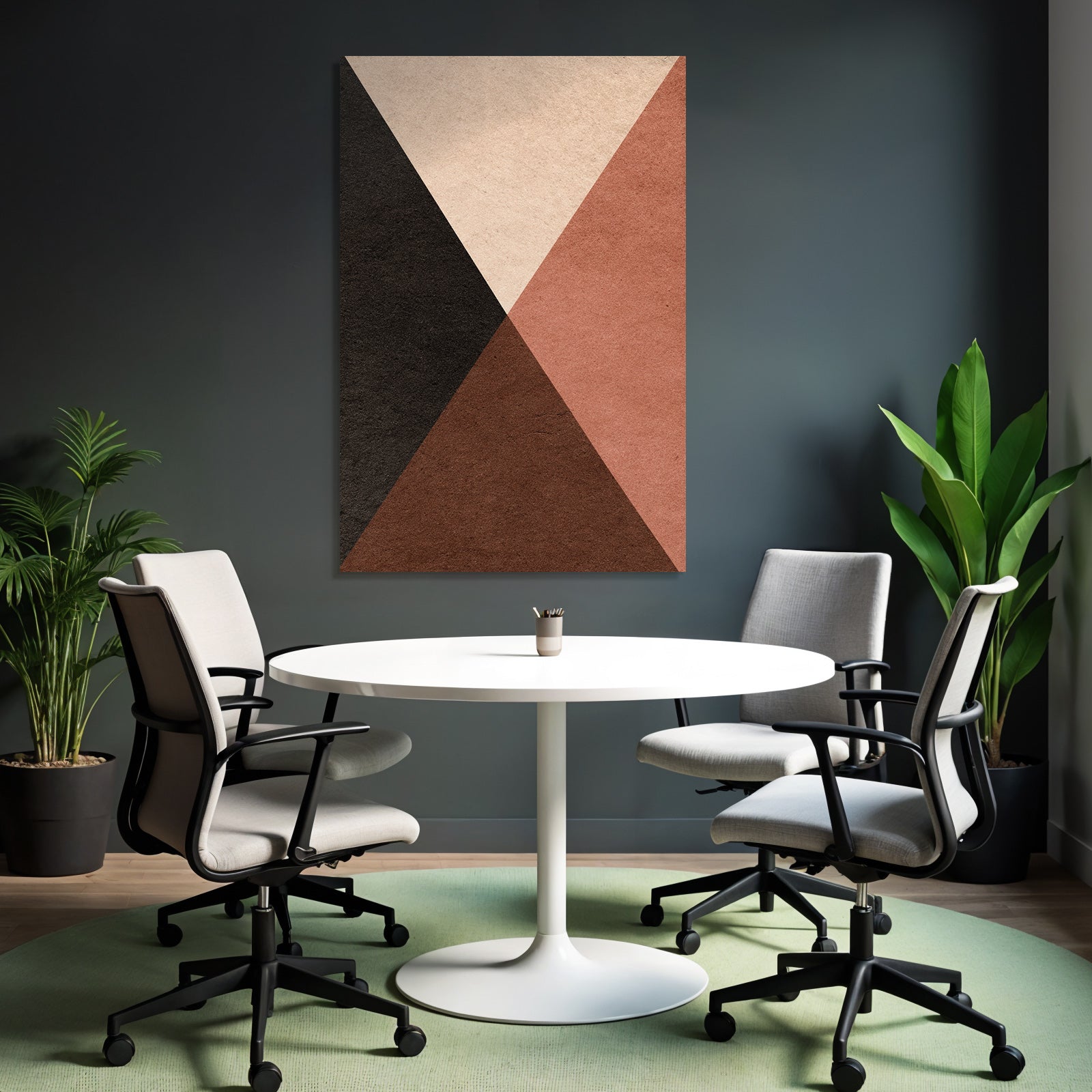 Geometrische Formen Mit Farben Von Schwarz Beige Und Braun