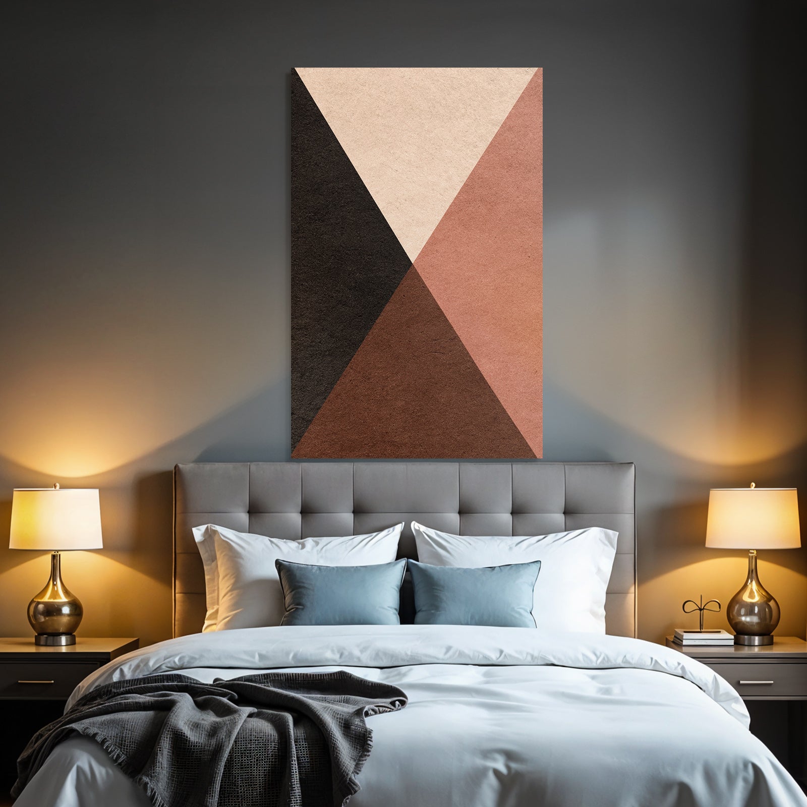 Geometrische Formen Mit Farben Von Schwarz Beige Und Braun