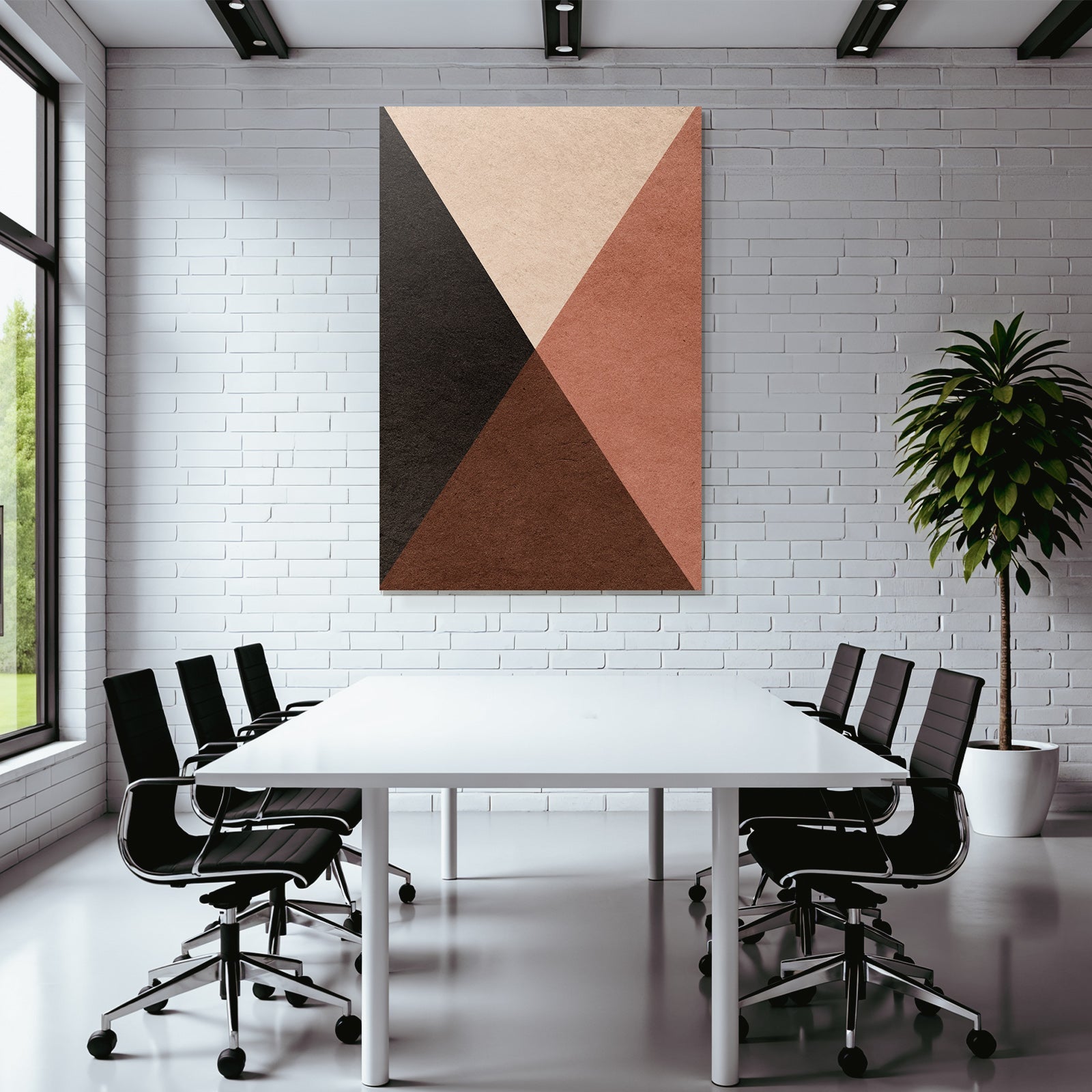Geometrische Formen Mit Farben Von Schwarz Beige Und Braun