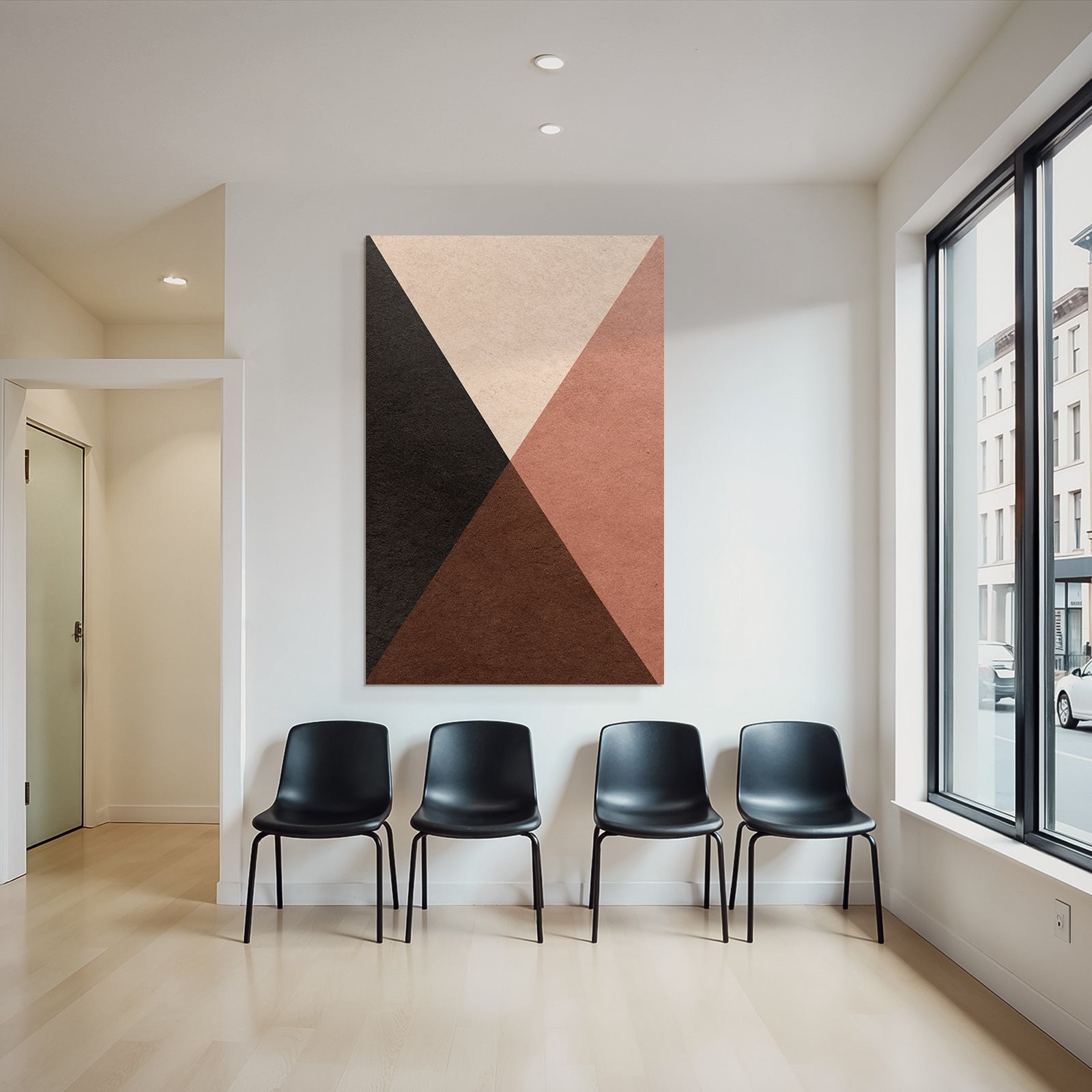 Geometrische Formen Mit Farben Von Schwarz Beige Und Braun