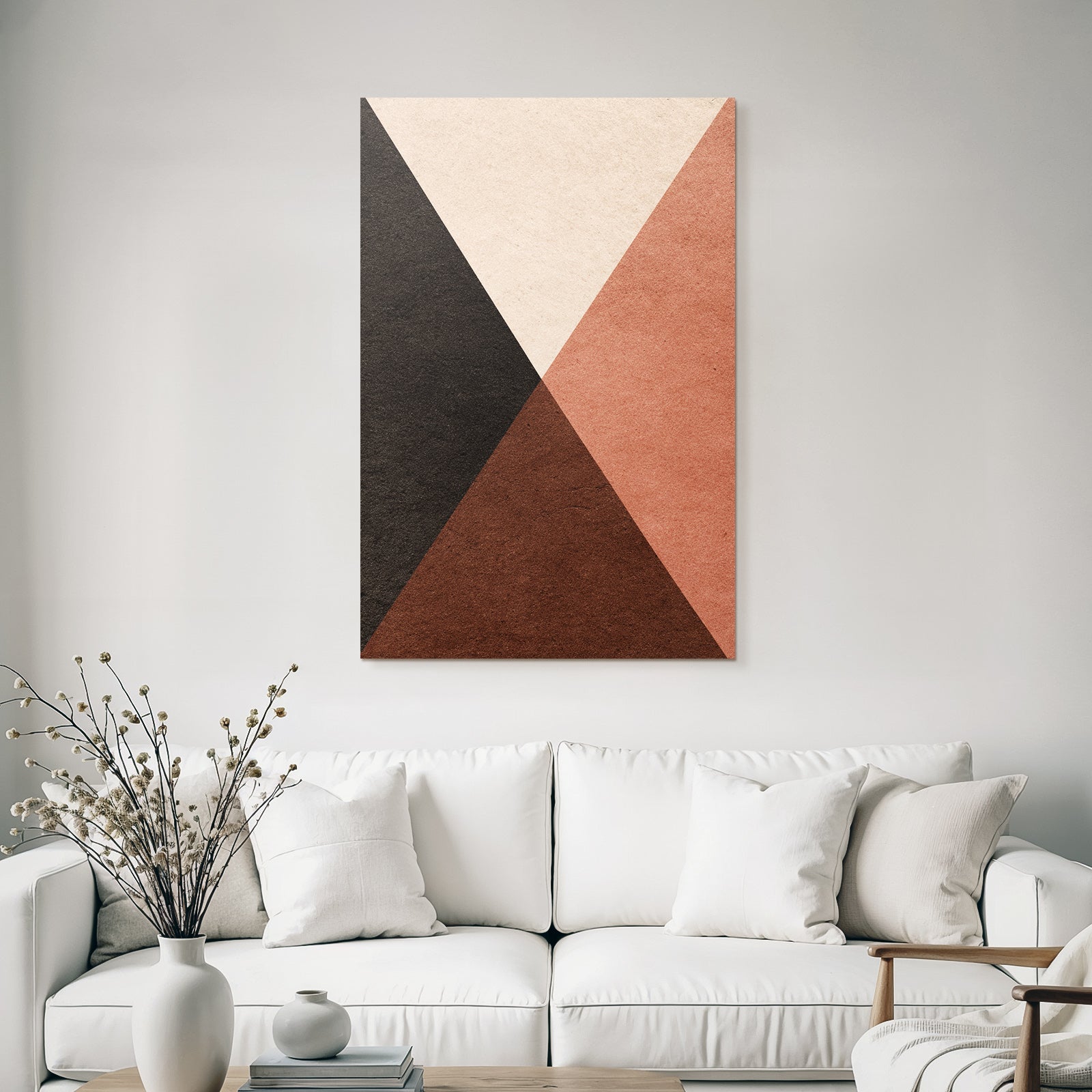 Geometrische Formen Mit Farben Von Schwarz Beige Und Braun