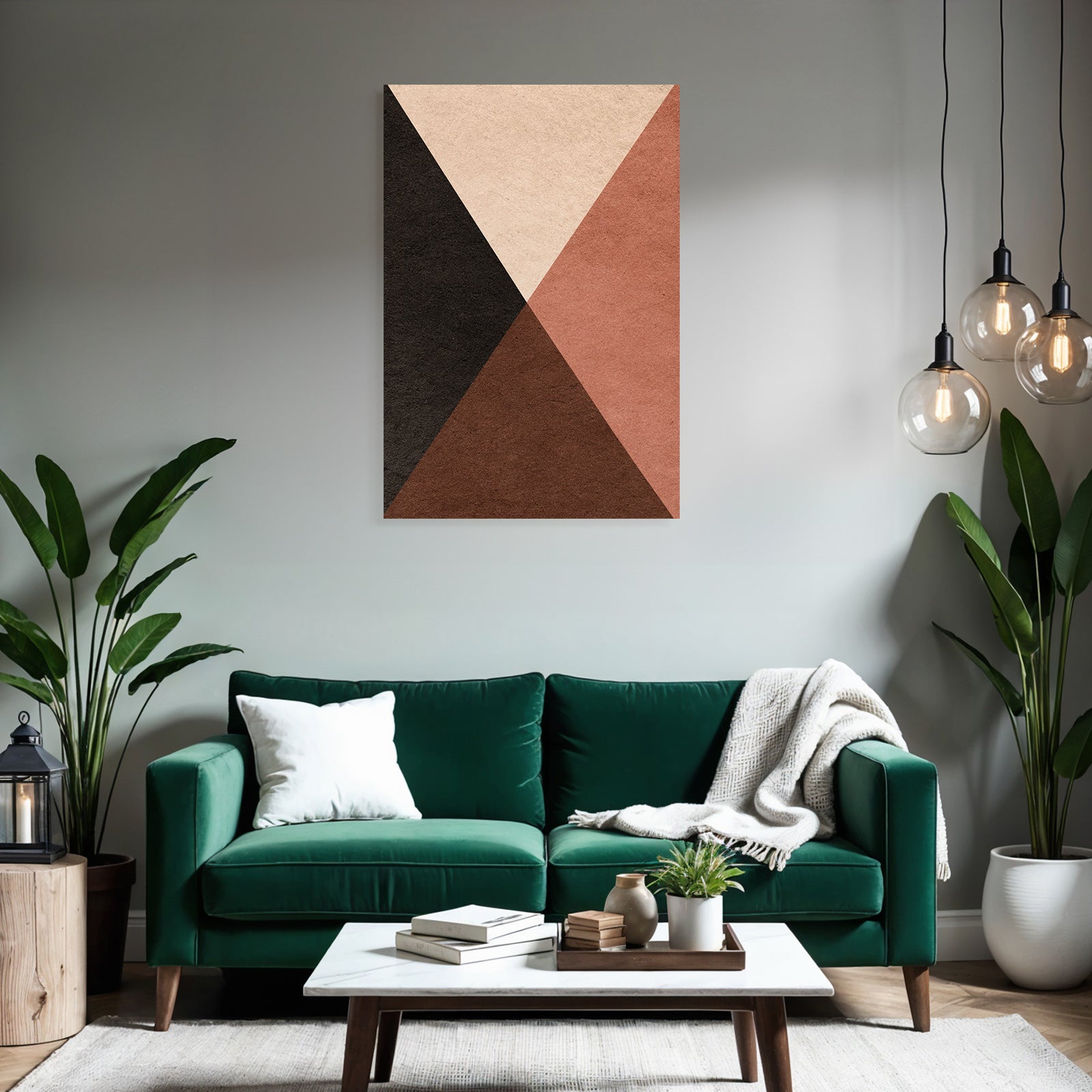 Geometrische Formen Mit Farben Von Schwarz Beige Und Braun