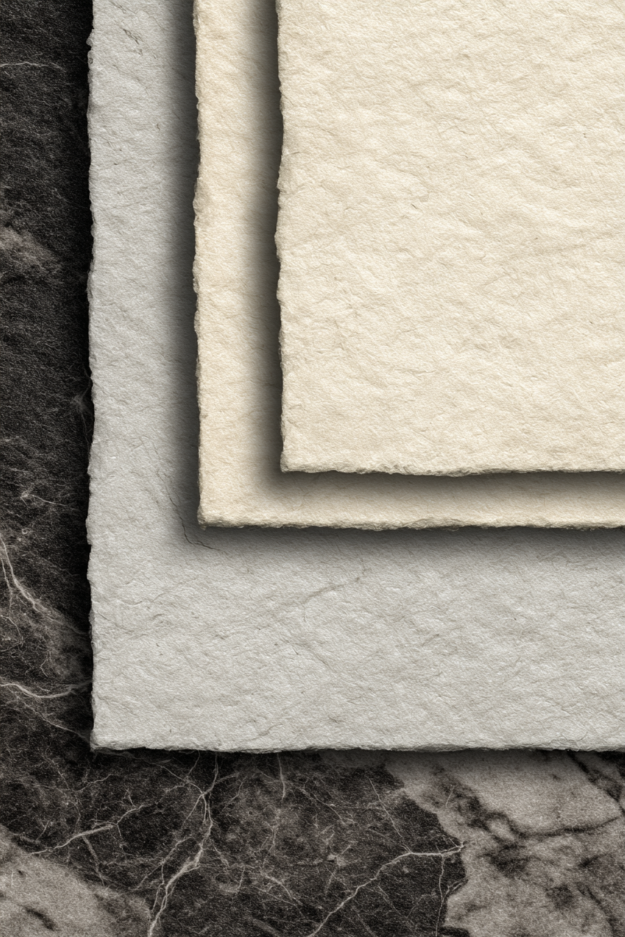 Gestapelte Texturierte Papiere Naturhandgemacht Marbled Hintergrund | Modern Basic | Einrichtungsstile