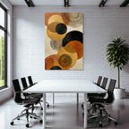 Konzentrierte Abstrakte Formen Erdenfarben Moderne Grafik Kunst