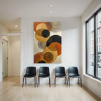 Konzentrierte Abstrakte Formen Erdenfarben Moderne Grafik Kunst