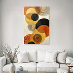 Konzentrierte Abstrakte Formen Erdenfarben Moderne Grafik Kunst