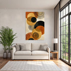 Konzentrierte Abstrakte Formen Erdenfarben Moderne Grafik Kunst