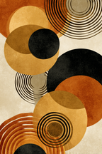 Konzentrierte Abstrakte Formen Erdenfarben Moderne Grafik Kunst | Modern Basic | Einrichtungsstile