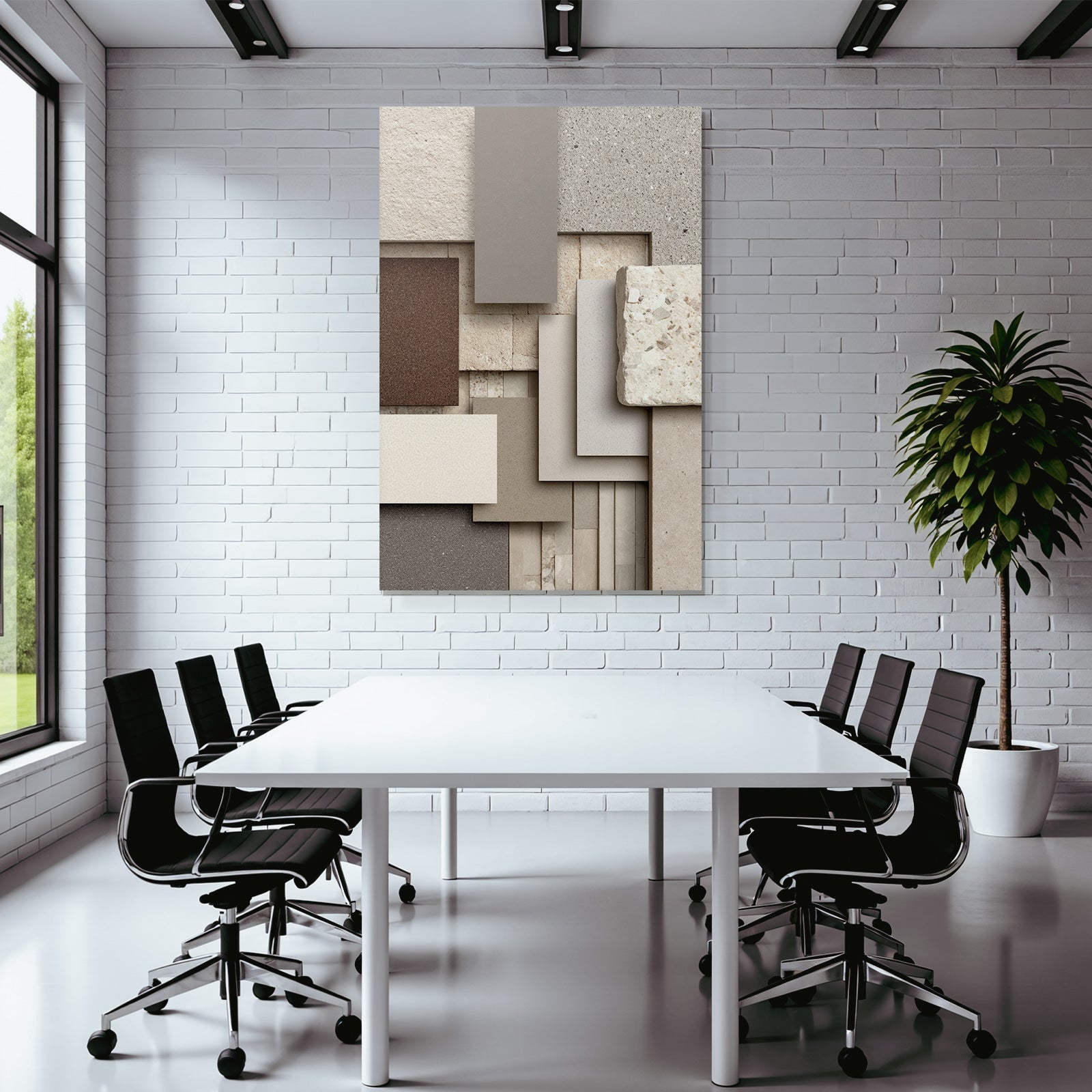 Stein Fliesen Materialien Neutrale Farben Collage